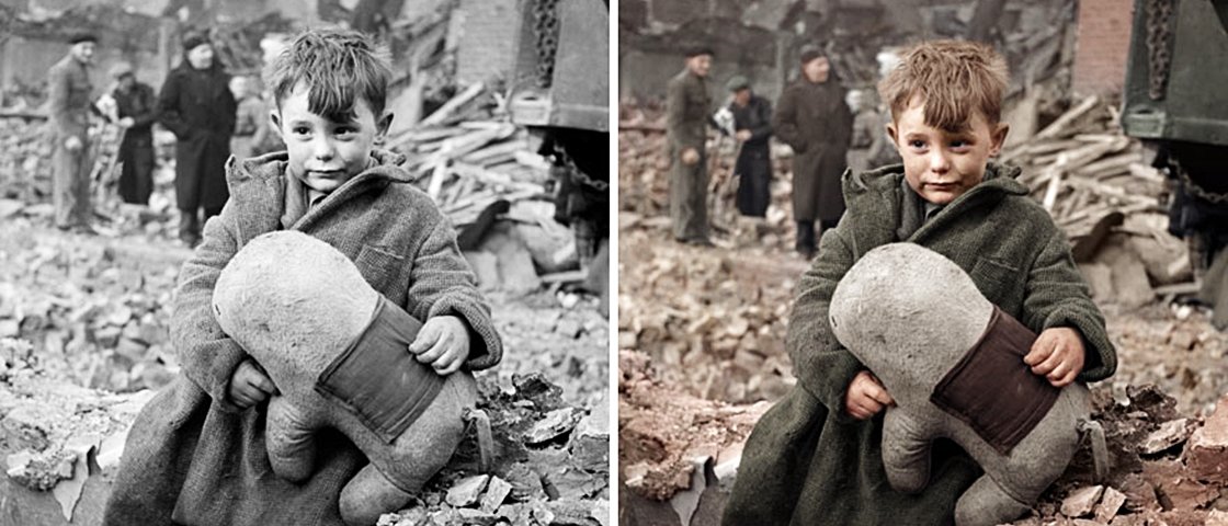 19 fotos históricas em preto branco que foram coloridas