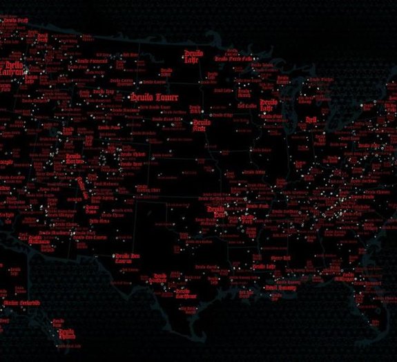 Mapa dos EUA revela lugares que têm nomes associados ao diabo e ao inferno