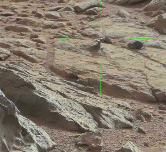 Maçaneta metálica de Marte é apenas pedra