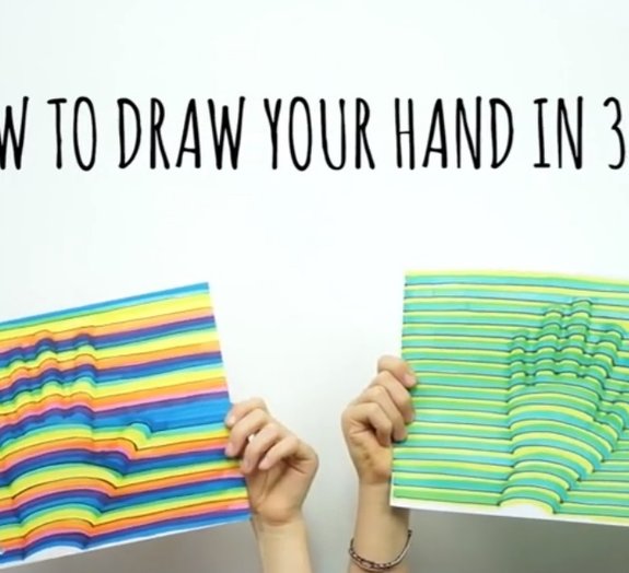 Aprenda a desenhar sua mão em 3D de uma maneira bem simples [vídeo]