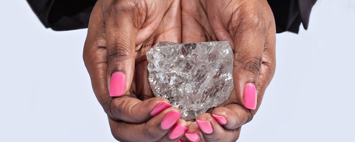 Mina de diamantes em botswana