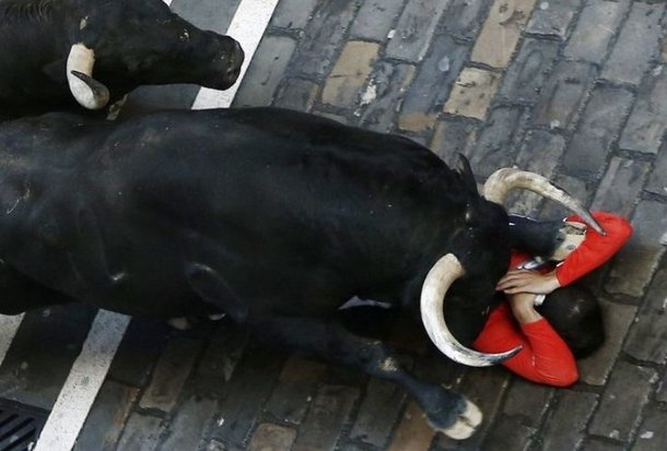 Fúria animal: fotos confirmam os perigos da Corrida de Touros em Pamplona -  Mega Curioso