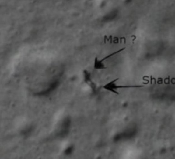 Nasa captura suposta sombra de alienígena na superfície da lua
