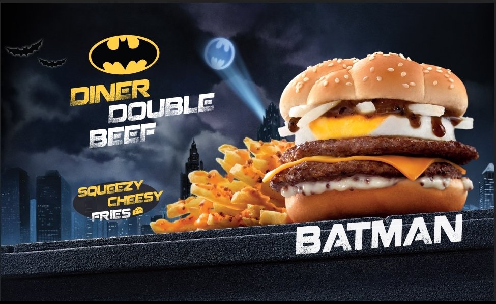 McDondald’s de Hong Kong lança hambúrguer do Batman, o BatBurger