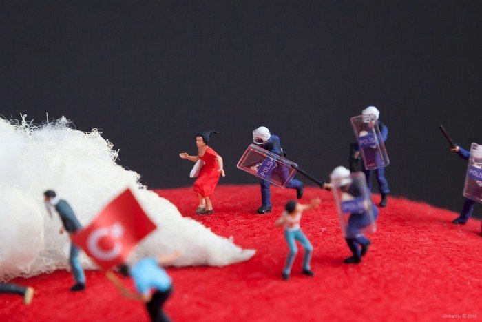 Cena montada para exposição em Istambul.