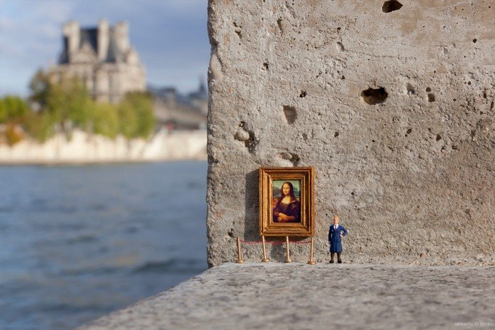 Les Berges /Port de Solférino (com o Louvre ao fundo), Paris.