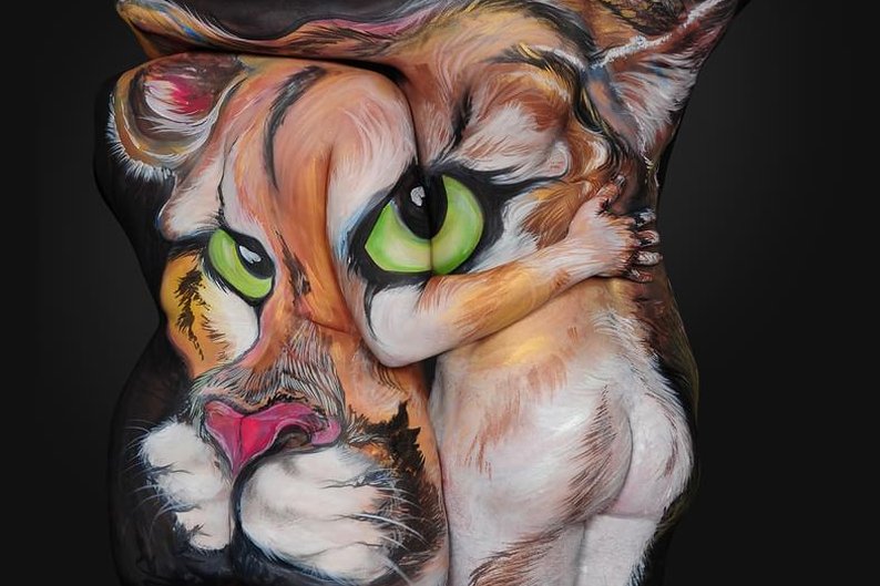 22 artistas pintam animais selvagens no corpo - Nerdizmo