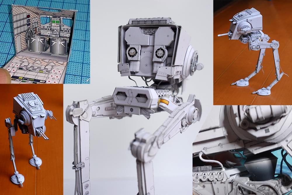 Miniaturas incríveis de papel recriam as espaçonaves mais famosas do cinema
