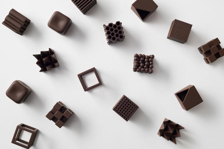 Agência de design japonesa cria bombons perfeitos em formas geométricas