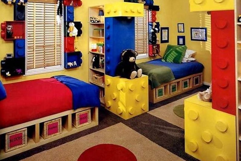 Quarto inspirado em Lego