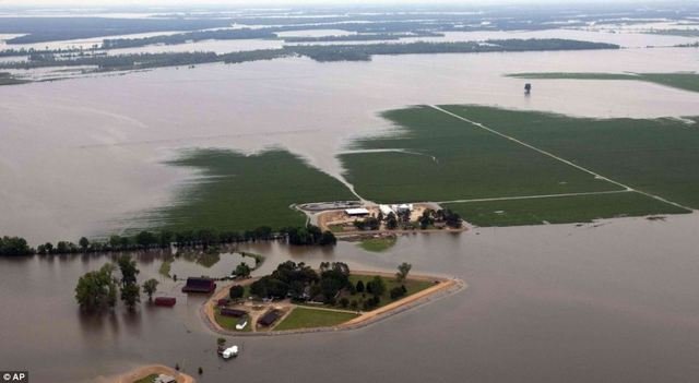 Veja como as pessoas protegeram suas casas durante uma cheia do Mississippi
