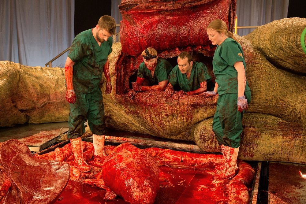 Presas e sangue: confira a autópsia de uma réplica realista de Tiranossauro