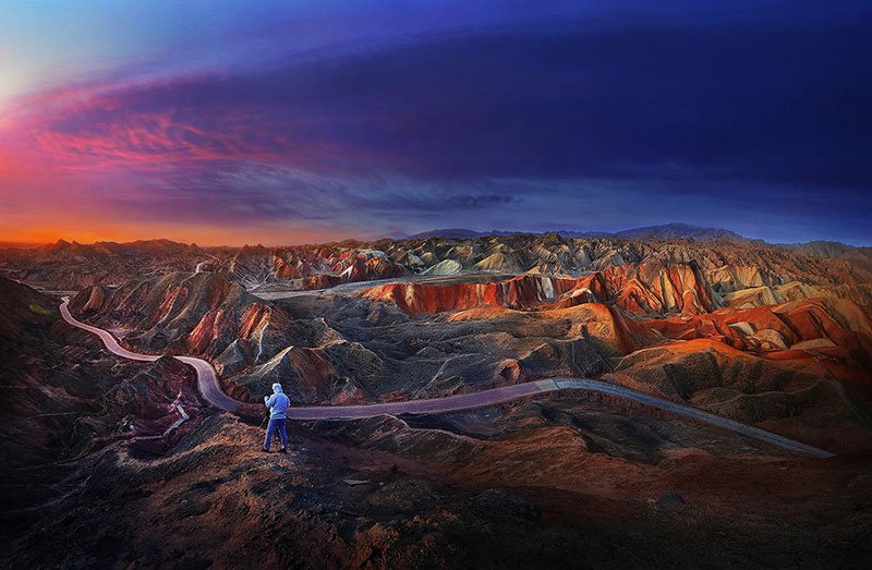 Surpreendente: veja as paisagens das belas montanhas coloridas da China