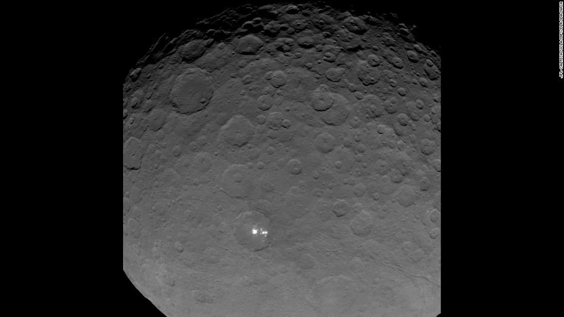 Os pontos luminosos em Ceres