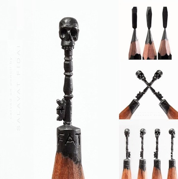 Miniaturas inacreditáveis feitas em pontas de lápis