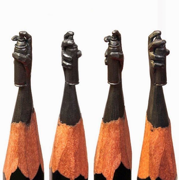 Miniaturas inacreditáveis feitas em pontas de lápis