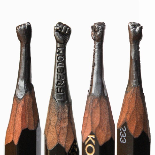 Miniaturas inacreditáveis feitas em pontas de lápis