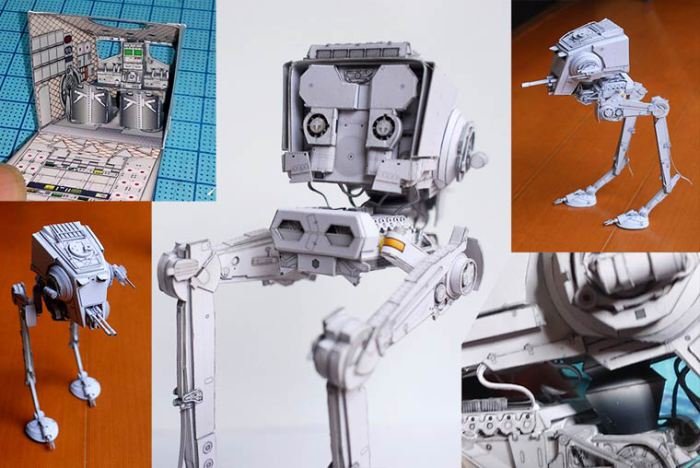 Artista japonês cria naves espaciais impressionantes feitas de papel
