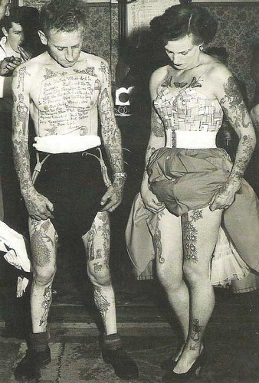 Fotografias mostram como eram as tatuagens antes da década de 60