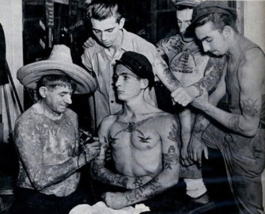 Fotografias mostram como eram as tatuagens antes da década de 60