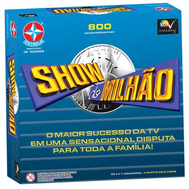Jogo Tabuleiro Show Do Milhão Estrela Silvio Santos Completo