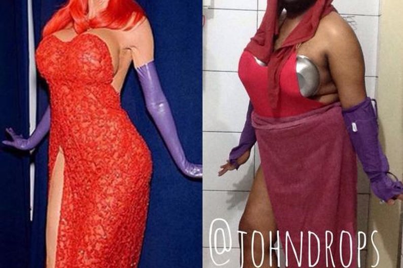 Heidi Klum fantasiada de Jessica Rabbit