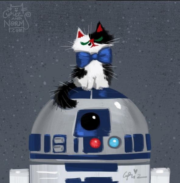 Como seria se personagens de Star Wars adotassem gatinhos?