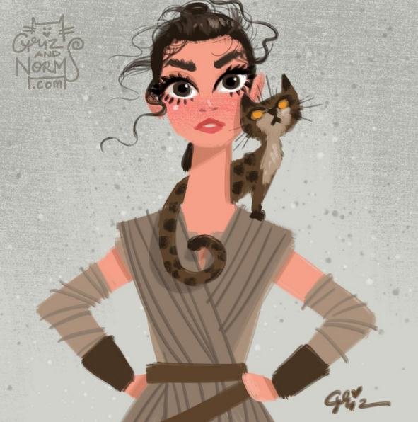 Como seria se personagens de Star Wars adotassem gatinhos?