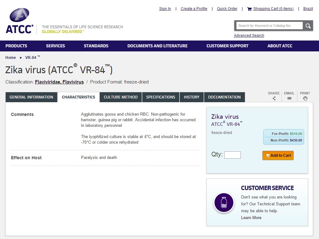A suposta verdade sobre o vírus zika, que é vendido na internet por US$ 430