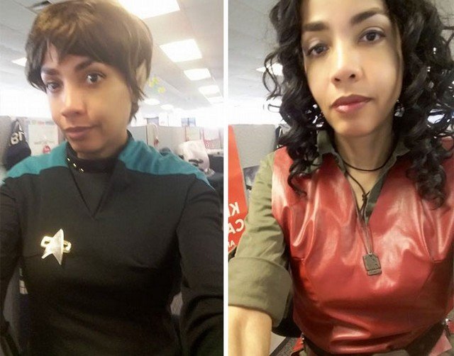 Depois de ter roupa criticada, mulher passou a ir trabalhar fantasiada