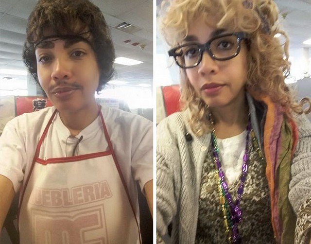 Depois de ter roupa criticada, mulher passou a ir trabalhar fantasiada