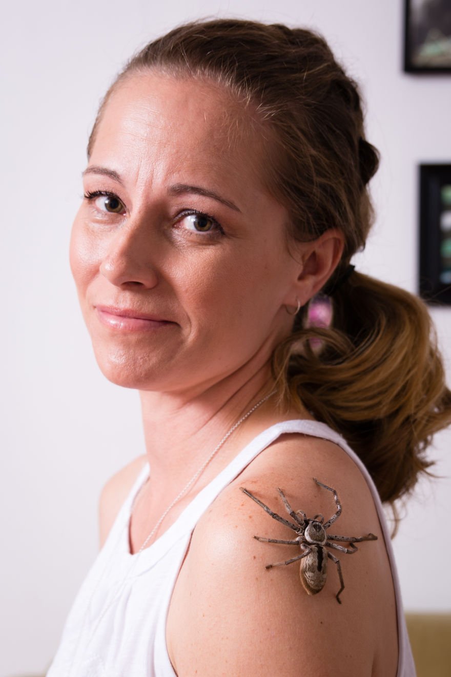 Estas fotos de uma mulher e suas 5 aranhas venenosas vão aterrorizar você