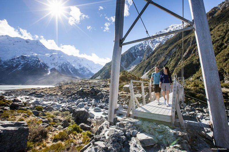 Hooker Valley, Mount Cook National Park, em Canterbury