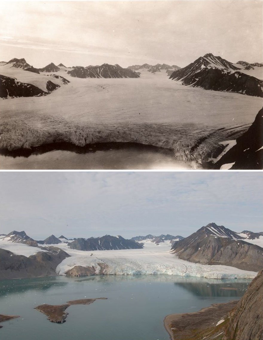 Estas fotos revelam mudanças climáticas ao longo de 100 anos no Ártico