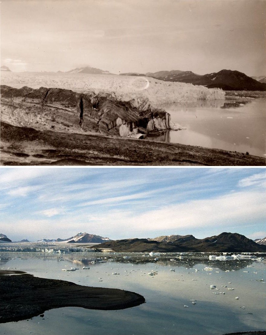 Estas fotos revelam mudanças climáticas ao longo de 100 anos no Ártico