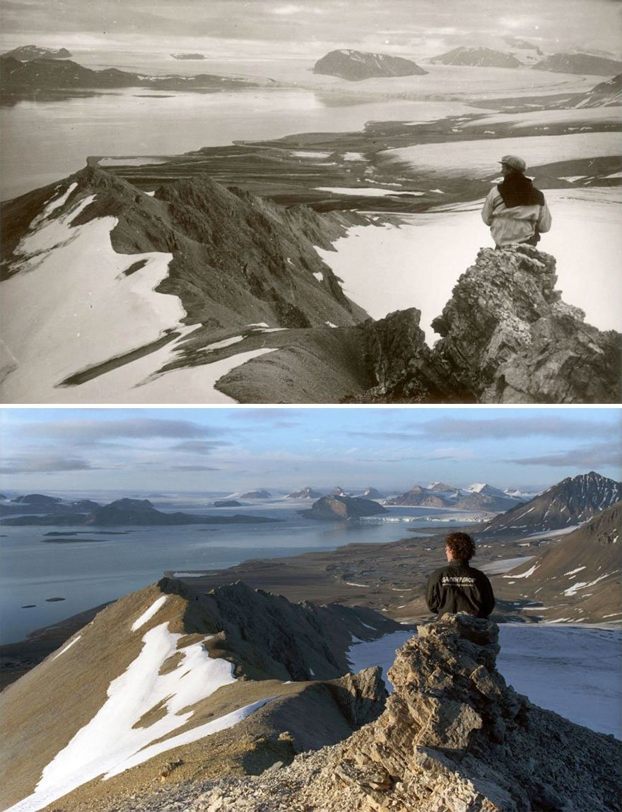 Estas fotos revelam mudanças climáticas ao longo de 100 anos no Ártico