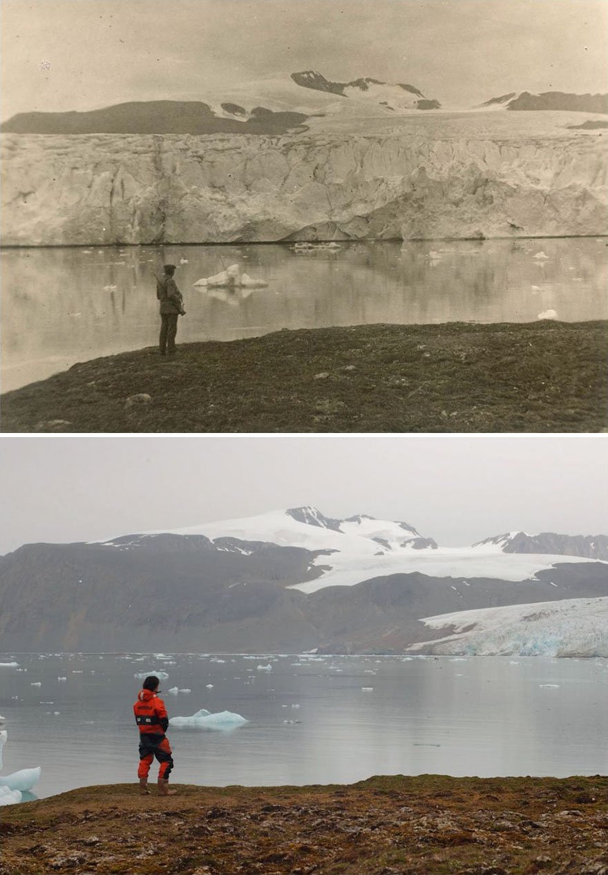 Estas fotos revelam mudanças climáticas ao longo de 100 anos no Ártico