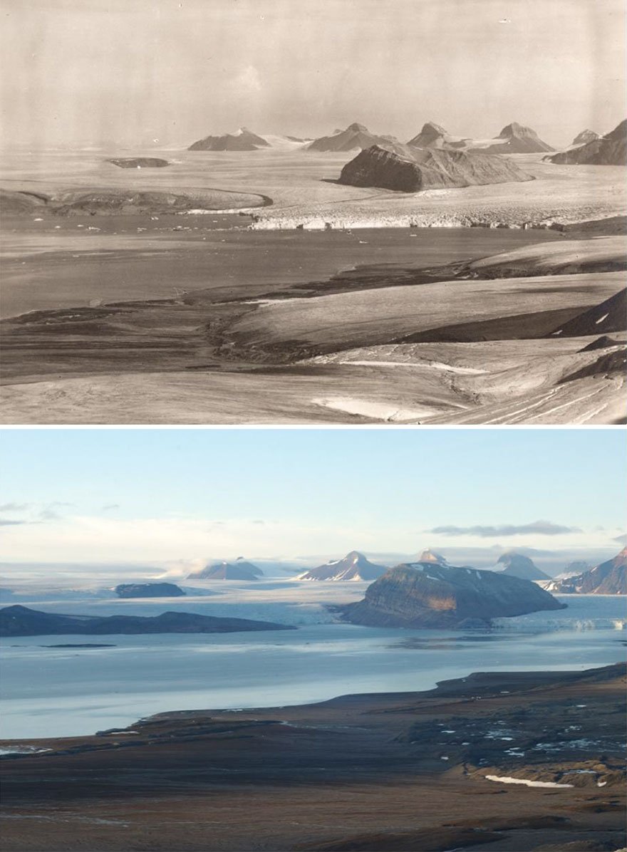 Estas fotos revelam mudanças climáticas ao longo de 100 anos no Ártico