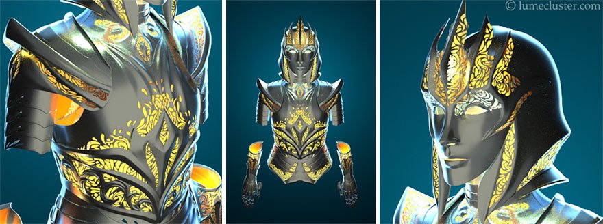 Artista cria armadura medieval móvel e iluminada com impressora 3D