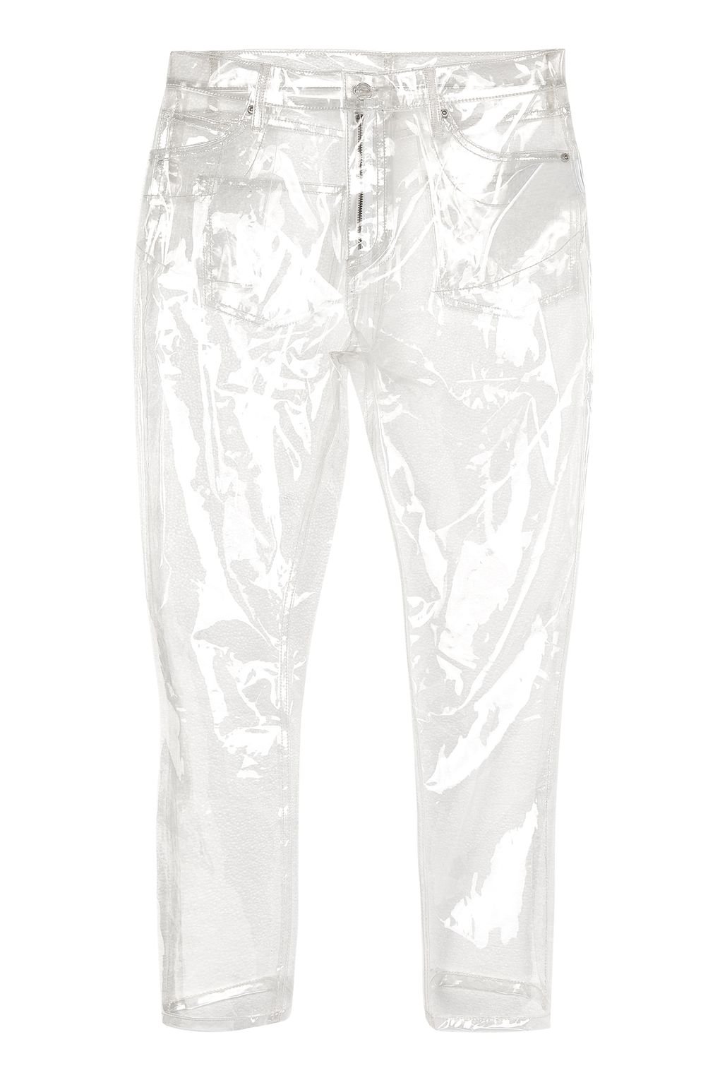 Calça jeans de plástico transparente é algo que existe de verdade