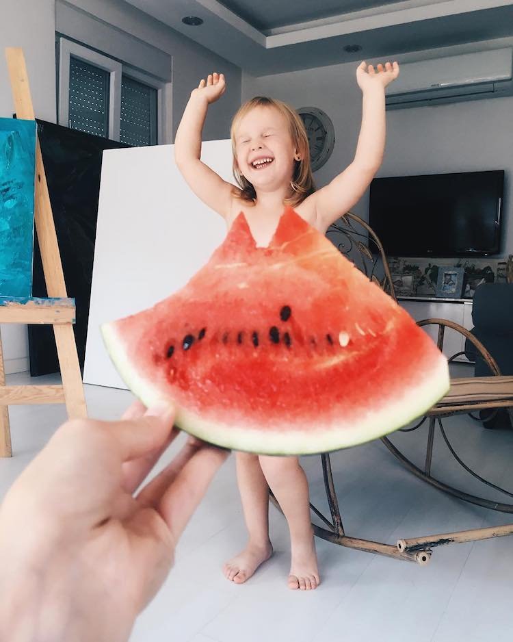 Artista “veste” sua filha com elementos da natureza e o resultado é lindo