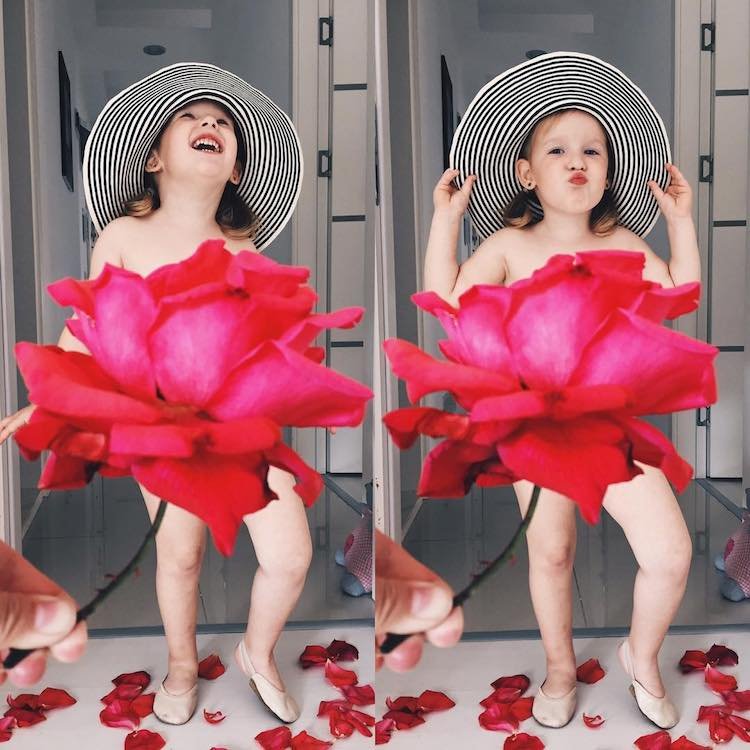 Artista “veste” sua filha com elementos da natureza e o resultado é lindo