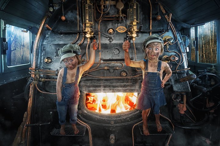 Com suas 3 filhas, este fotógrafo faz as imagens simplesmente incríveis