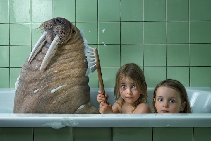 Com suas 3 filhas, este fotógrafo faz as imagens simplesmente incríveis