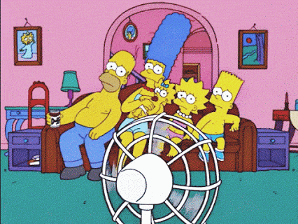 Simpsons e ventilador