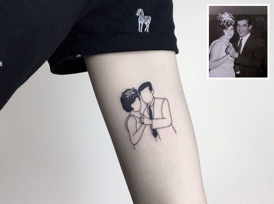 Já pensou em suas fotos favoritas do passado transformadas em tatuagens?