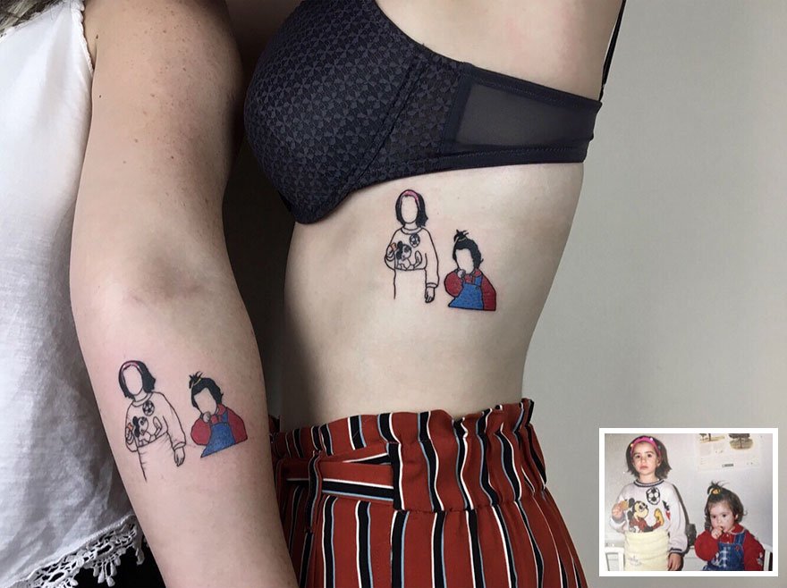 Já pensou em suas fotos favoritas do passado transformadas em tatuagens?