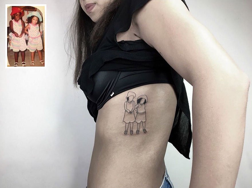 Já pensou em suas fotos favoritas do passado transformadas em tatuagens?