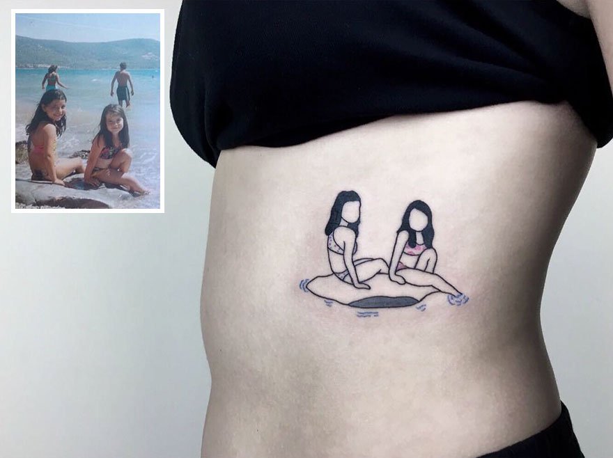 Já pensou em suas fotos favoritas do passado transformadas em tatuagens?