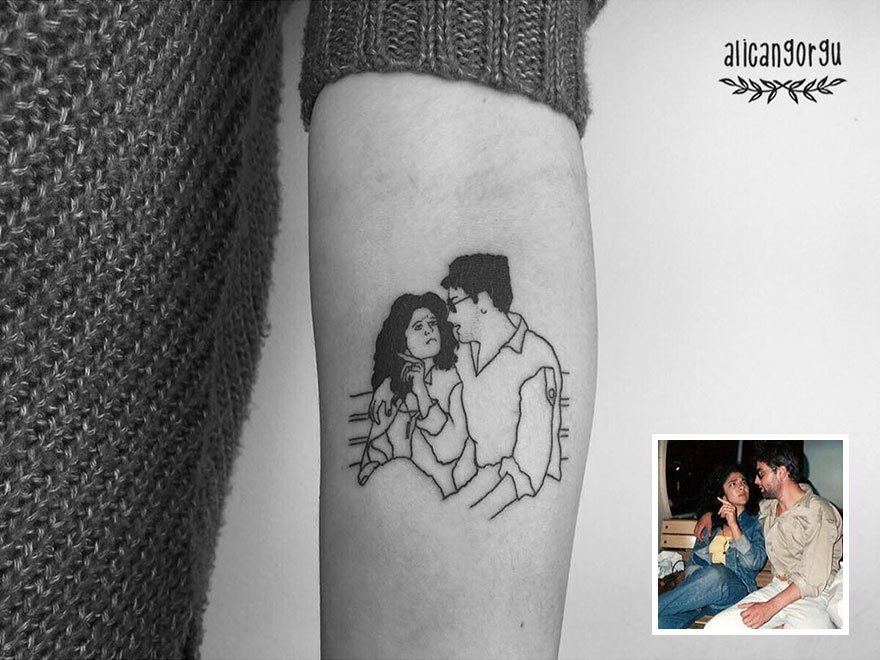 Já pensou em suas fotos favoritas do passado transformadas em tatuagens?